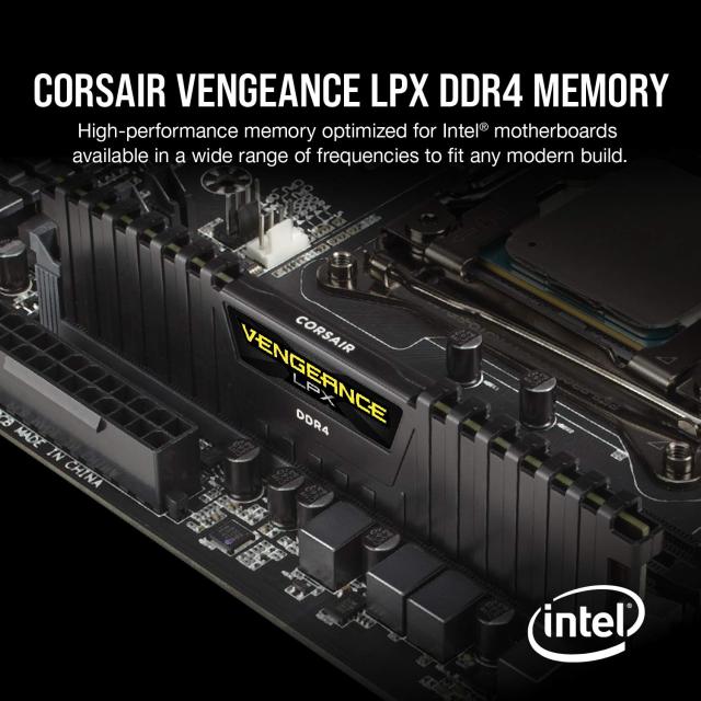 CORSAIR VENGEANCE LPX DDR4 メモリ 32GB（16GB×2）最大3200MHz対応 Intel XMP対応 CL16 デスクトップPC用 ブラック CMK32GX4M2E3200C16_1