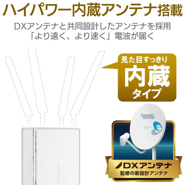 エレコム 無線LANルータ 無線電話ローカルエリアネットワーク 親機 11ac 1733+800Mps 有線ギガ IPv6(IPoE)相応う 白いこと 日本製造会社 iPhone11 / iPhoneSE2 製造会社動くこと見さだめる済み WRC-2533GS2-W