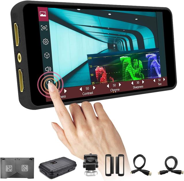 Portkeys カメラ モニター タッチスクリーン撮影モニター 超軽量 フルHD1920 1080 4K HDMI入力 出力 3D LUT 波形 UI 放熱孔を持つ