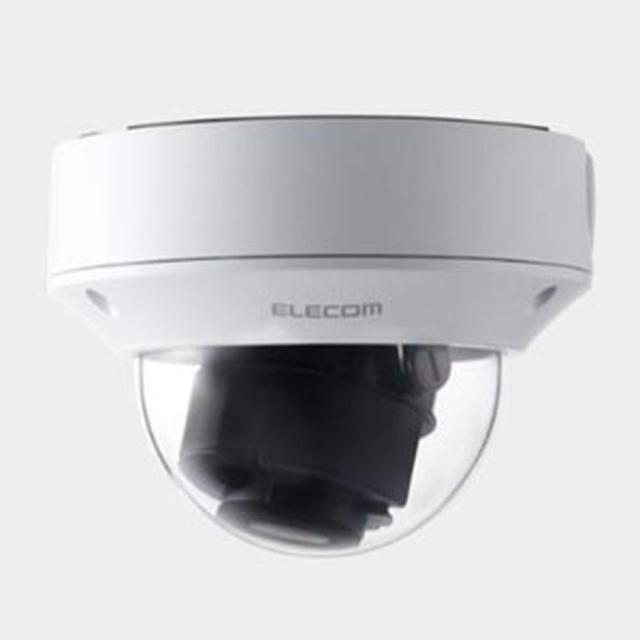 ELECOM ネットワークカメラ ドーム型 防水タイプ 電動可変焦点2.8〜12mm PoE受電機能搭載 SCB-ED2M02