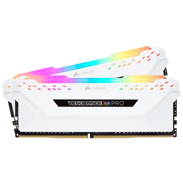 CORSAIR VENGEANCE RGB PRO DDR4 メモリ 16GB（8GB×2）最大3600MHz対応 Intel XMP対応 CL18 デスクトップPC用 ホワイト CMW16GX4M2D3600C18W