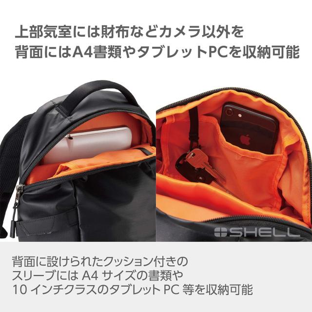 ハクバ HAKUBA カメラバッグ プラスシェル アーバンライト 02 バックパック S 都会的デザインの超軽量カメラバックパック ブラック 2SP-UL02BPSBK_4