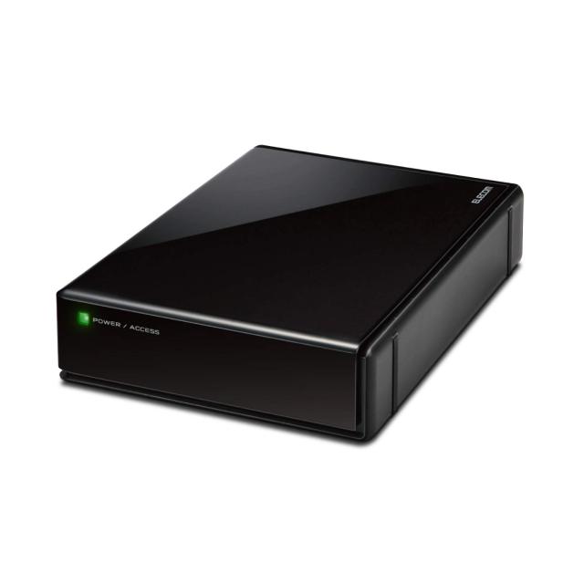 エレコム HDD 外付けハードディスク SeeQVault対応 テレビ録画 かんたん接続ガイド付き 静音ファンレス設計 ブラック