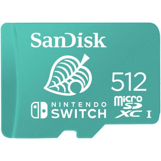 SanDisk 512GB UHS-I Class 10 U3 microSDXC Memory Card for Nintendo Switch, 100MB/s Read, 90MB/s Write