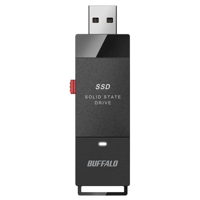 バッファロー SSD 外付け USB3.2 Gen1 読込速度430MB 秒 iPhone 17 pro PS5 PS4 メーカー動作確認済 コンパクト 超小型 ブラック N