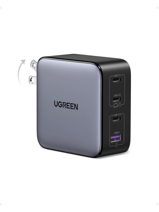 UGREEN Nexode 100W 充電器 急速 Type-C 4ポートUSB-C*3とUSB-A*1PD3.0 PPS GaNII 折り畳み式iphone17/16/15/14/MacBook/Dell/iPad/S26 Ultra/Android対応 PSE適合 CD226