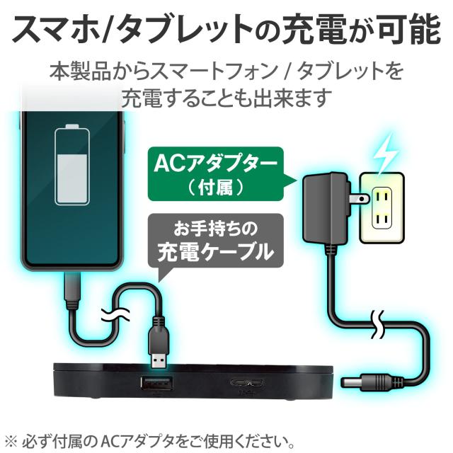 エレコム 外付けSSD 500GB ポータブル USB3.2(Gen1) iPhone/iPad/Android/mac/Windows対応 ブラック ESD-ESH0500GBK_4