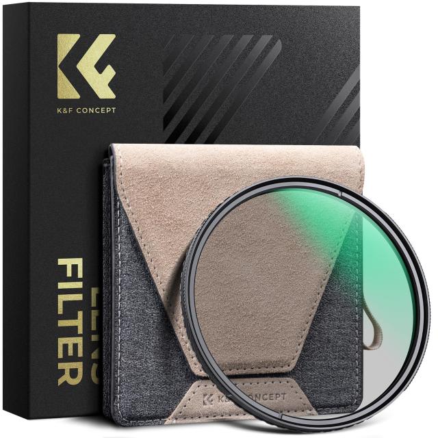KF CONCEPT CPLフィルター HD超解像力 0.15%超低反射率 真鍮製 超薄枠 36層ナノコーティング 撥水 防汚 キズ防止 ケラレ無し フレアやゴースト防止 色かぶり無し サーキュラー