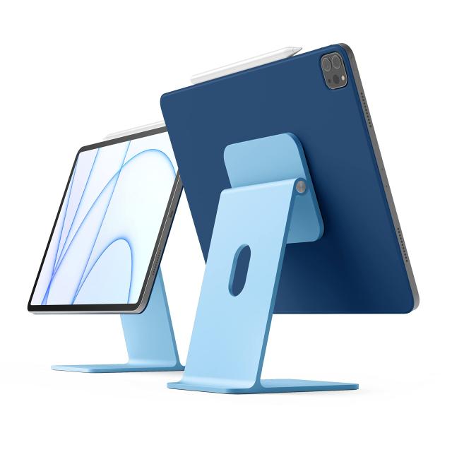elago iPad Pro Air 他 各種 タブレット 対応 スタンド マグネットリング 付き マグネット 式 アルミニウム 使用 強力 マグネットスタンド 滑り止め ケーブル収納 付