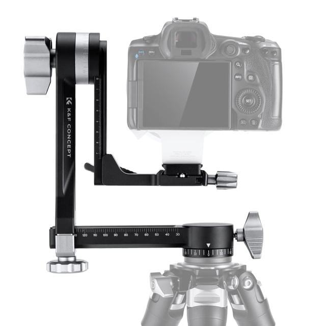 KF Concept フルード ビデオ雲台 三脚用流体ヘッド ハンドル付き 3Way パンチルトヘッド ビデオ撮影 カメラ 三脚 一脚 望遠鏡用1 4ネジ