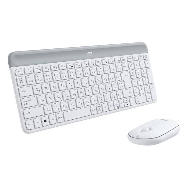 Logicool 静音 ワイヤレスマウス キーボード セット MK470OW 薄型 USB接続 小型 ワイヤレス マウス ワイヤレスキーボード テンキー 無線 Windows Chrome