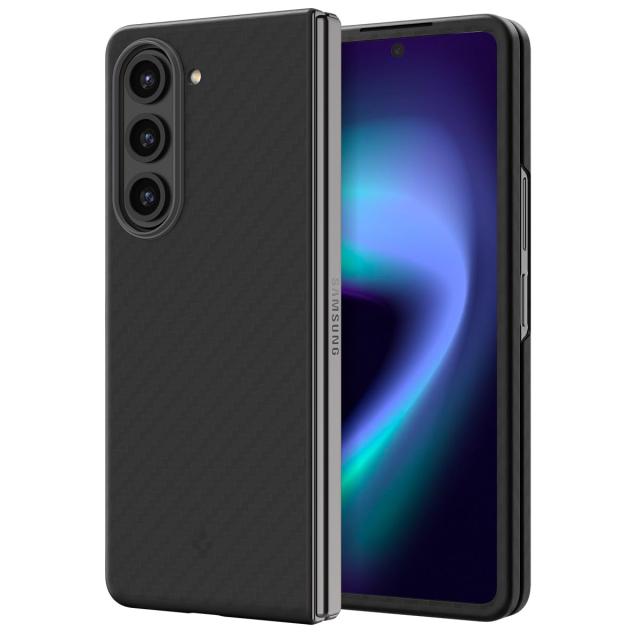 Spigen Galaxy Z Fold5 ケース アラミドカーボン [ SC-55D | SCG22 ] 超軽量 超薄型 黄ばみ無し レンズ保護 [ 厚さ 0.9ｍｍ ] 重さ17.1