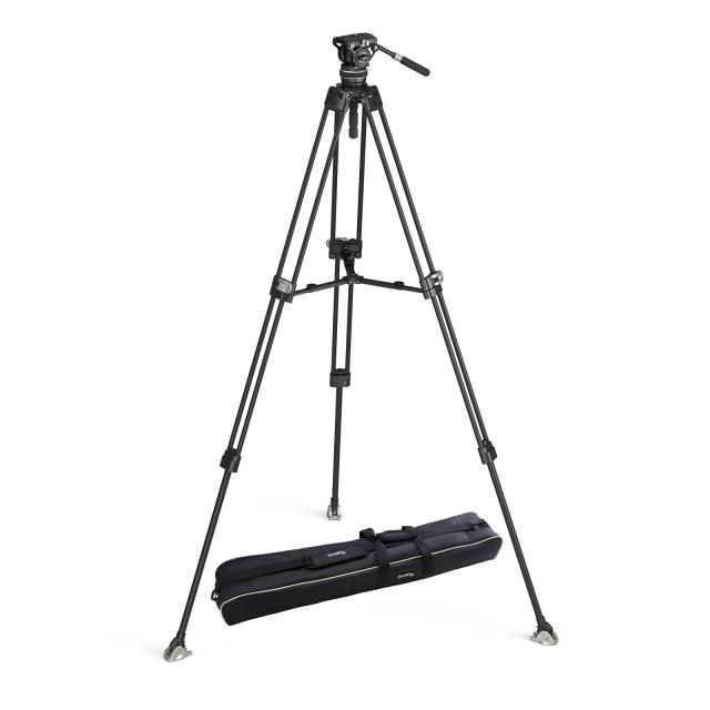 SmallRig ビデオ三脚 カーボン製 3段 2WAY雲台 耐荷重10kg 高さ94~197cm 大型 伸縮式 プロフルードビデオ雲台 カメラ用3脚 高耐久 レバー式 フラットベース
