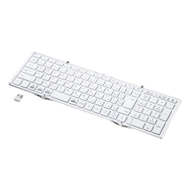 サンワサプライ キーボード モバイル 折りたたみ 充電式 ワイヤレス USB A接続 フルサイズ パンタグラフ SKB-WL35BK