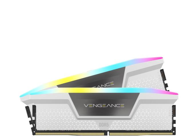 CORSAIR VENGEANCE RGB DDR5 メモリ 32GB(16GB×2)最大6400MHz対応 Intel XMP対応 CL36 デスクトップPC用 ホワイト CMH32GX5M2B6400C36W