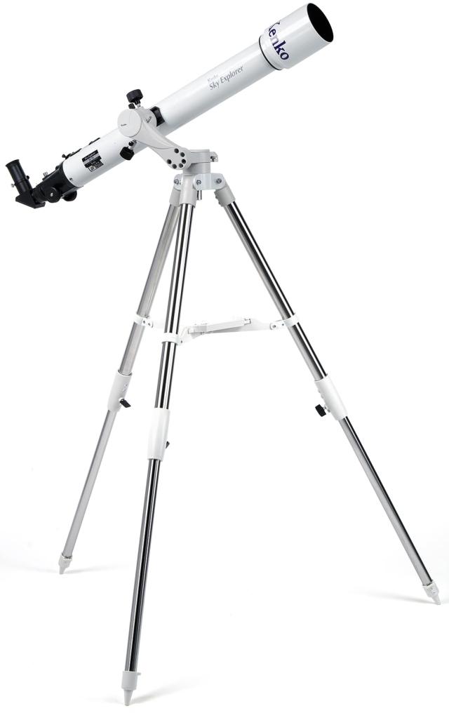 ケンコー Kenko 天体望遠鏡 Sky E plorer SE-AZ5mini 屈折式 焦点距離900mm フリーストップ式 コンパクト経緯台 U3 8規格対応 2段伸縮式ステンレス三脚付属
