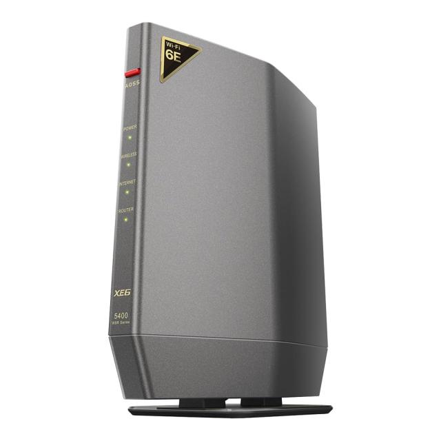 バッファロー ルーター 無線 LAN Wi-Fi 6E 11ax 6GHz AXE5400 トライバンド 6ストリーム 2401 + 2401 + 573 Mbps 有線 2.5Gbps エコパッケージ iPhone 17 / Air / 16 / 15 / Nintendo Switch 2 / PS5 動作確認済み WSR-5400XE6/N