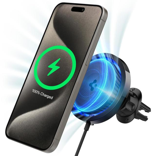 Spigen 鉄道車両マウント magsafe 申し受ける器 放熱 冷やかす 耳障りな音押しとどめる 大気圏 ベント 用 iPhone 15 14 13 12用 OneTap Pro 3 Cryoma Magfit