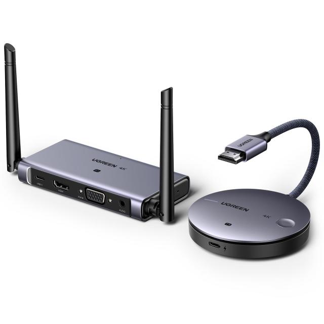UGREEN ワイヤレスHDMI送受信機セット 4K@30Hz/50m 2.4G+5GHz 日本技適