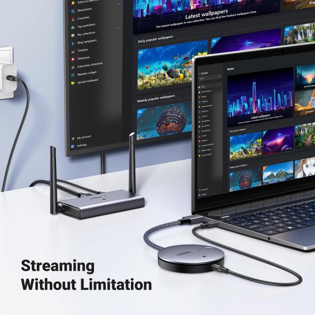 Transmitter Video 4K Extender HDMI Wireless UGREEN UGREENワイヤレスHDMI無線送受信機4K@30Hz/50M/2.4G+5G Receiver 50M 5G 分配器・切替器