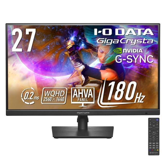 IODATA ゲーミングモニター 27インチ GigaCrysta 0.2ms WQHD ADSパネル FocusMode 仮想サラウンド 自動低遅延 ブラック リモコン付 HDMI 51,744円