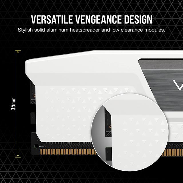 CORSAIR VENGEANCE DDR5 メモリ 32GB(16GB×2)最大6000MHz対応 Intel XMP対応 CL36 デスクトップPC用 ホワイト CMK32GX5M2E6000C36W_4