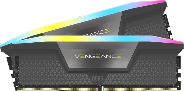 CORSAIR VENGEANCE RGB DDR5 メモリ 32GB(16GB×2)最大6000MHz対応 AMD EXPO  Intel XMP対応 CL36 デスクトップPC用 グレー CMH32GX5M2E6000Z36