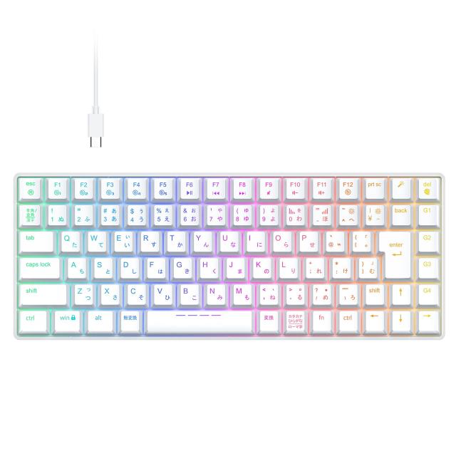 iClever ゲーミングキーボード テンキーレス 赤軸 メカニカル