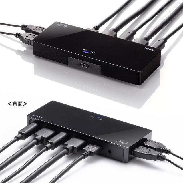 サンワサプライ 4K対応HDMIパソコン切替器（エミュレーション非搭載・2：1） SW-KVM2HUUS_1