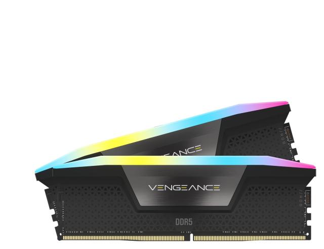 CORSAIR VENGEANCE RGB DDR5 メモリ 32GB(16GB×2)最大6000MHz対応 Intel XMP対応 CL38 デスクトップPC用 ブラック CMH32GX5M2B6000C38