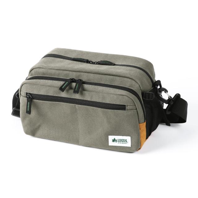Kenko ショルダーバッグ LOGOS 帆布ショルダーバッグ M-GR リサイクルPET素材使用