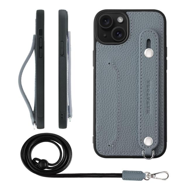 HANATORA for iPhone ケース 本革 耐衝撃 背面ベルト ストラップリング スマホケース スマホ スタンド機能 ネックストラップ 付き カードポケット シュリンクレザー ギフト