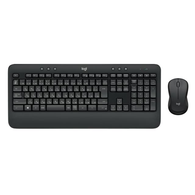 ロジクール マウス ワイヤレスキーボード セット MK540 ワイヤレス キーボード ワイヤレスコンボ パームレスト チルトレッグ搭載 耐水 高耐久性 Unifying USB接続 windows chrome グラファイト 国内