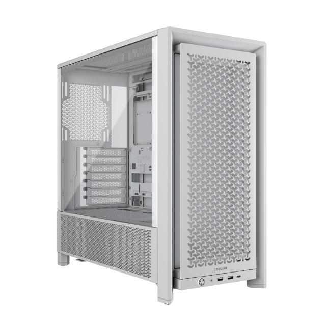 CORSAIR FRAME 4000D モジュール式ハイエアフローミッドタワー PC ケース、ホワイト 複数の 360 mm ラジエーターを搭載可能 ？ ASUS BTF、MSI Project