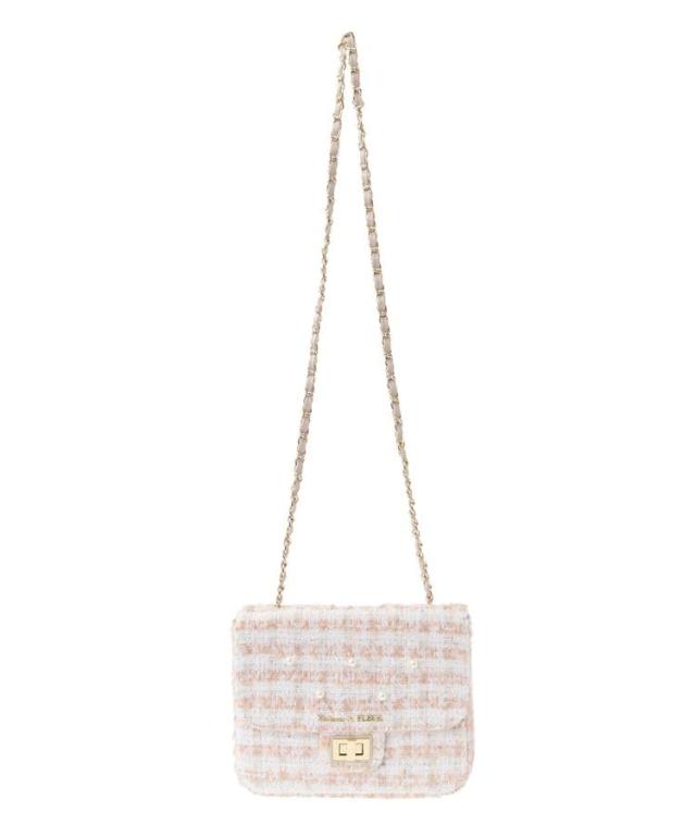 Maison de FLEUR(メゾン ド フルール) ツイードミニショルダーバッグ ベージュ 8A43F0J3400