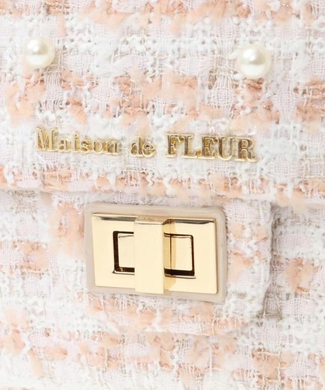 Maison de FLEUR(メゾン ド フルール) ツイードミニショルダーバッグ ベージュ 8A43F0J3400_3