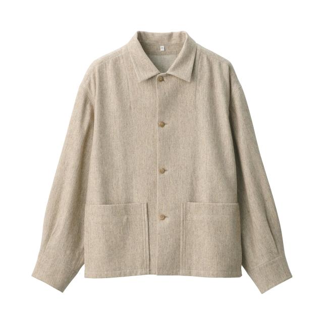 無印良品 婦人 ウール混シャツジャケット レディース BG1QZA4A ベージュ 婦人S
