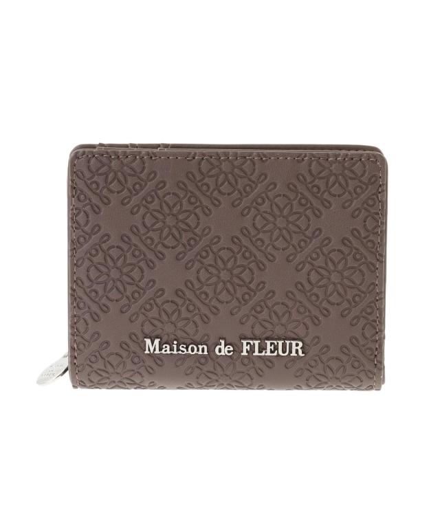 Maison de FLEUR(メゾン ド フルール) FLEURモノグラムウォレット ブラウン 財布 8A44FRJ0600