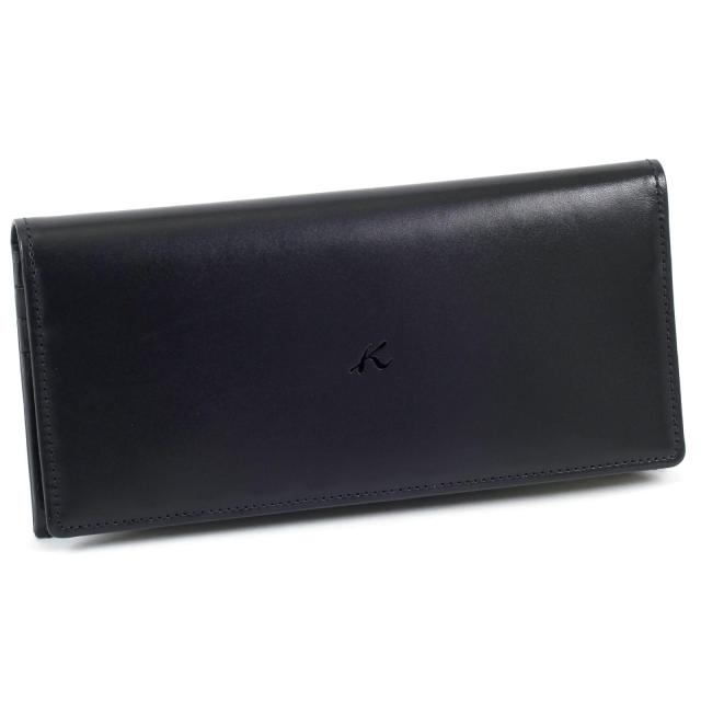 キタムラ カーフ 長財布 RH0590 紺