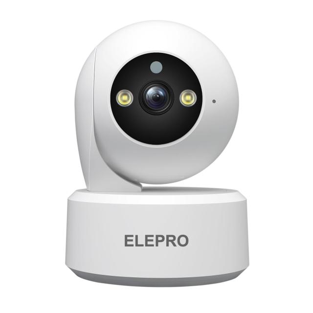 800万画素・泣き声感知・2G/5GWiFi両対応ELEPRO 見守りカメラ ペットカメラ カラーナイトビジョン PTZ 自動追尾 スマホで見れる 動体検知 プッシュ通知 音声やライト警告）遠隔で見れる 防犯カメ