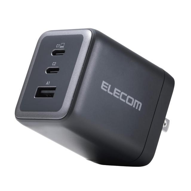 エレコム 充電器 100W Type-C USB-A USB PD対応 スイング式プラグ採用 ブラック EC-AC104100BK