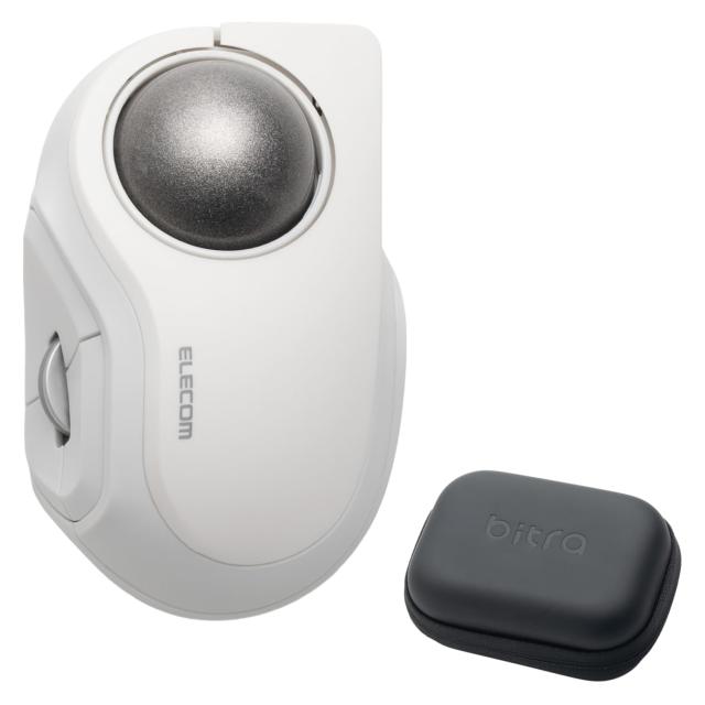 エレコム トラックボールマウス bitra 静音 人差し指操作 Bluetooth 無線2.4GHz 2台マルチペアリング 5ボタン 専用収納ケース付 M-MT2MRSABK_1
