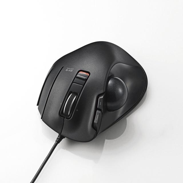 2014年モデル ELECOM マウス ワイヤレストラックボール 5ボタン チルト機能 握りの極み ブラック T1DRBK