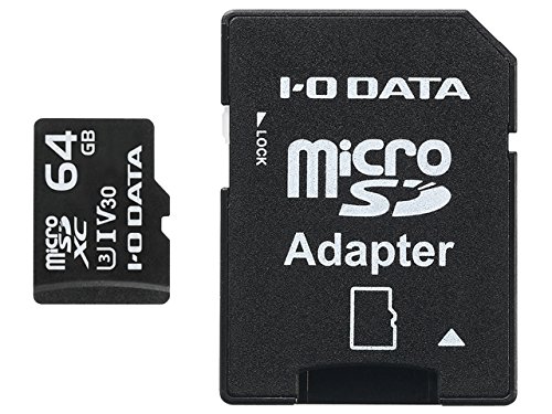 I-O DATA microSDメモリーカード MSDU13-64G UHS-I UHSスピードクラス3 VideoSpeed Class30対応