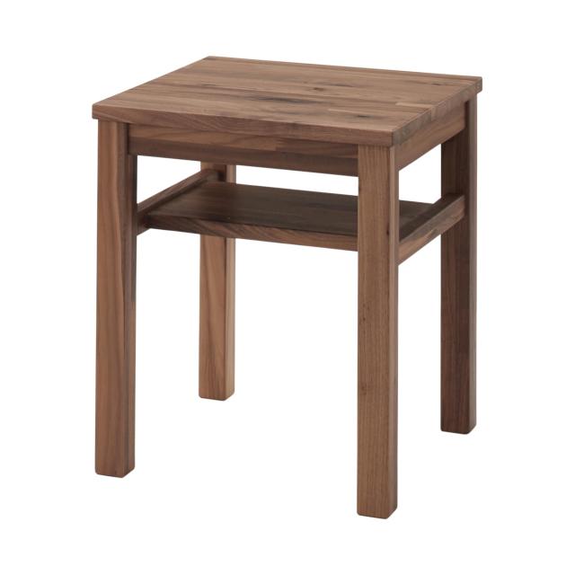 MUJI 無印良品 木製サイドテーブルベンチ 幅37 奥行37 高さ44cm 板座 節あり