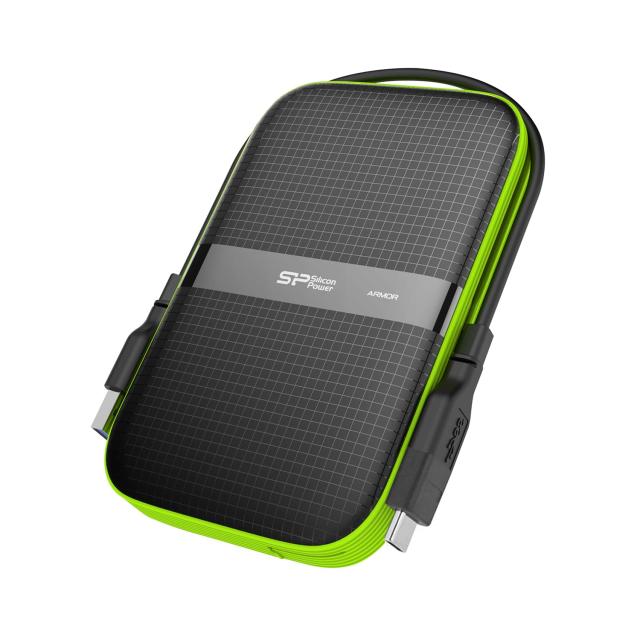 Silicon Power ポータブル 外付けハードドライブ USB3.0対応 Type-Aケーブル1本とType-A to USB Type-C コネクター付属 アーマー A60 ミリタリーグレード_1