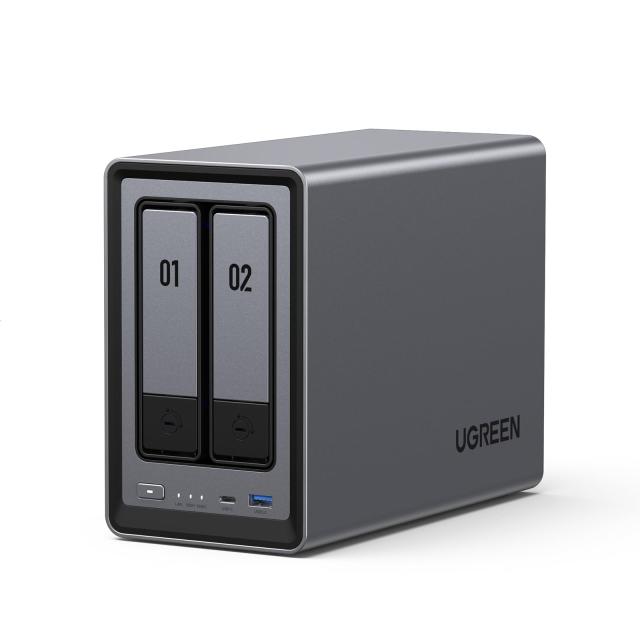 UGREEN NASync D デスクトップ NAS Intel N100 クワッドコア CPU 8GB DDR5 RAM 32G eMMC 2 2.5GbE M.2 NVMe スロット 4K