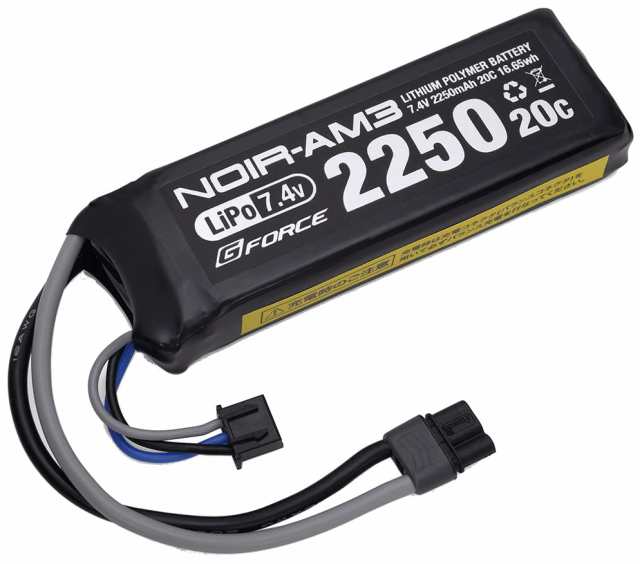 Noir AM3 LiPo 7.4V 2250mAh ミニS互換サイズ 次世代コネクタ仕様 GFG911 ［日本正規品］