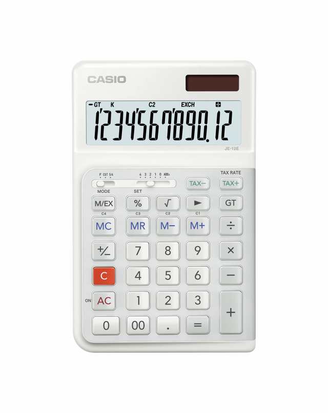 Casio JE-12E 12桁人間工学ビジネス電卓の通販は