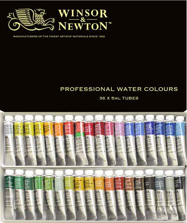 Winsor Newton ウィンザーニュートン 水彩絵具 ウィンザーニュートン プロフェッショナル ウォーターカラー 36色セット 5ml